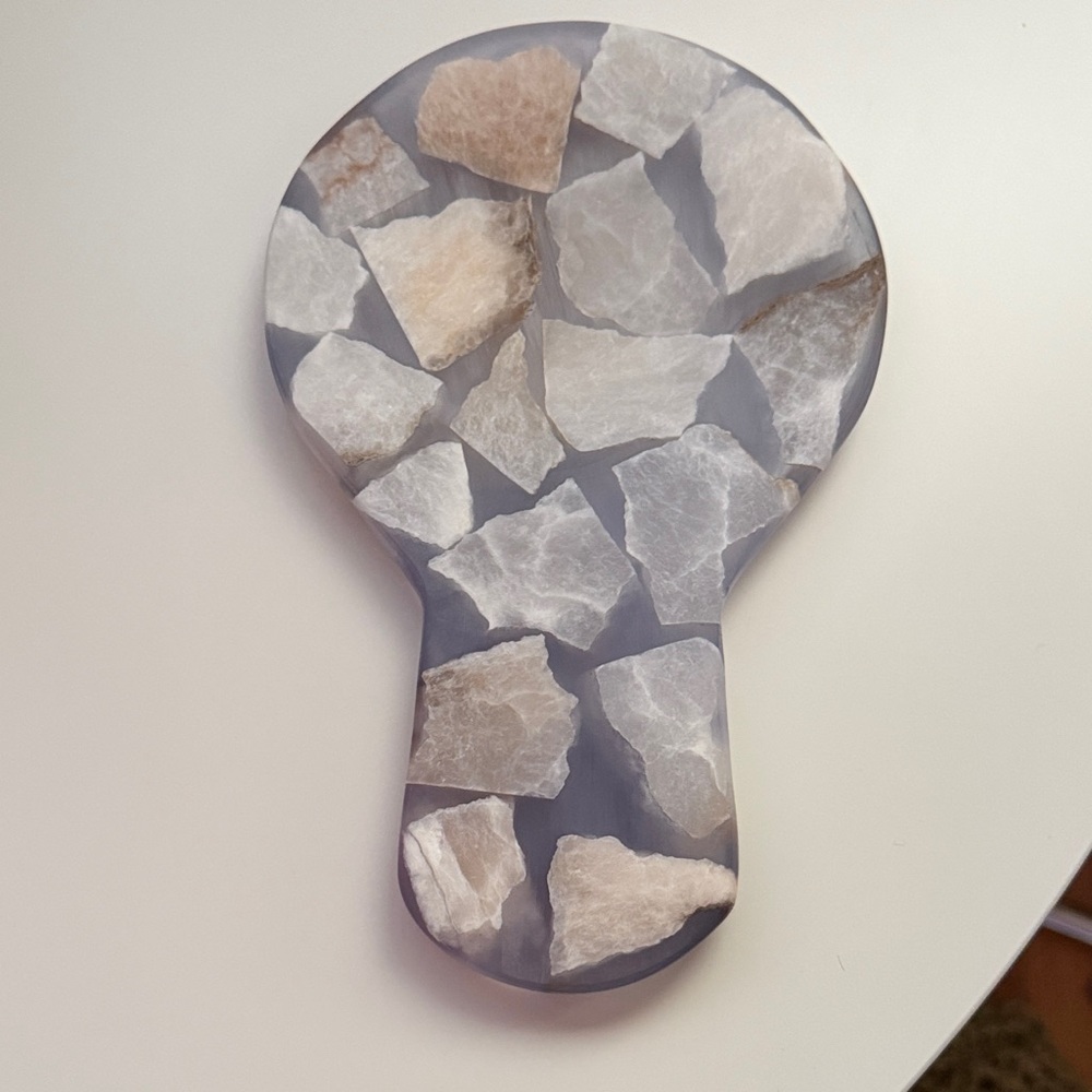 Stone Patterned lilac spoon rest